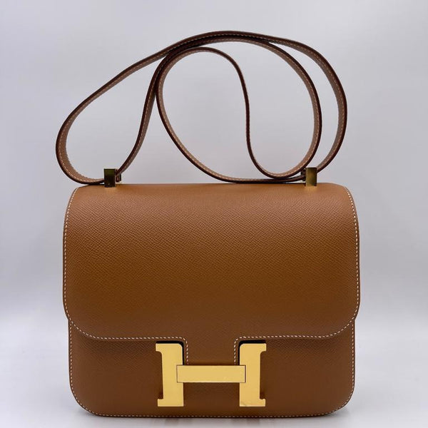 Hermes Constance 24 gold in Epsom with gold hardware - ADC1146