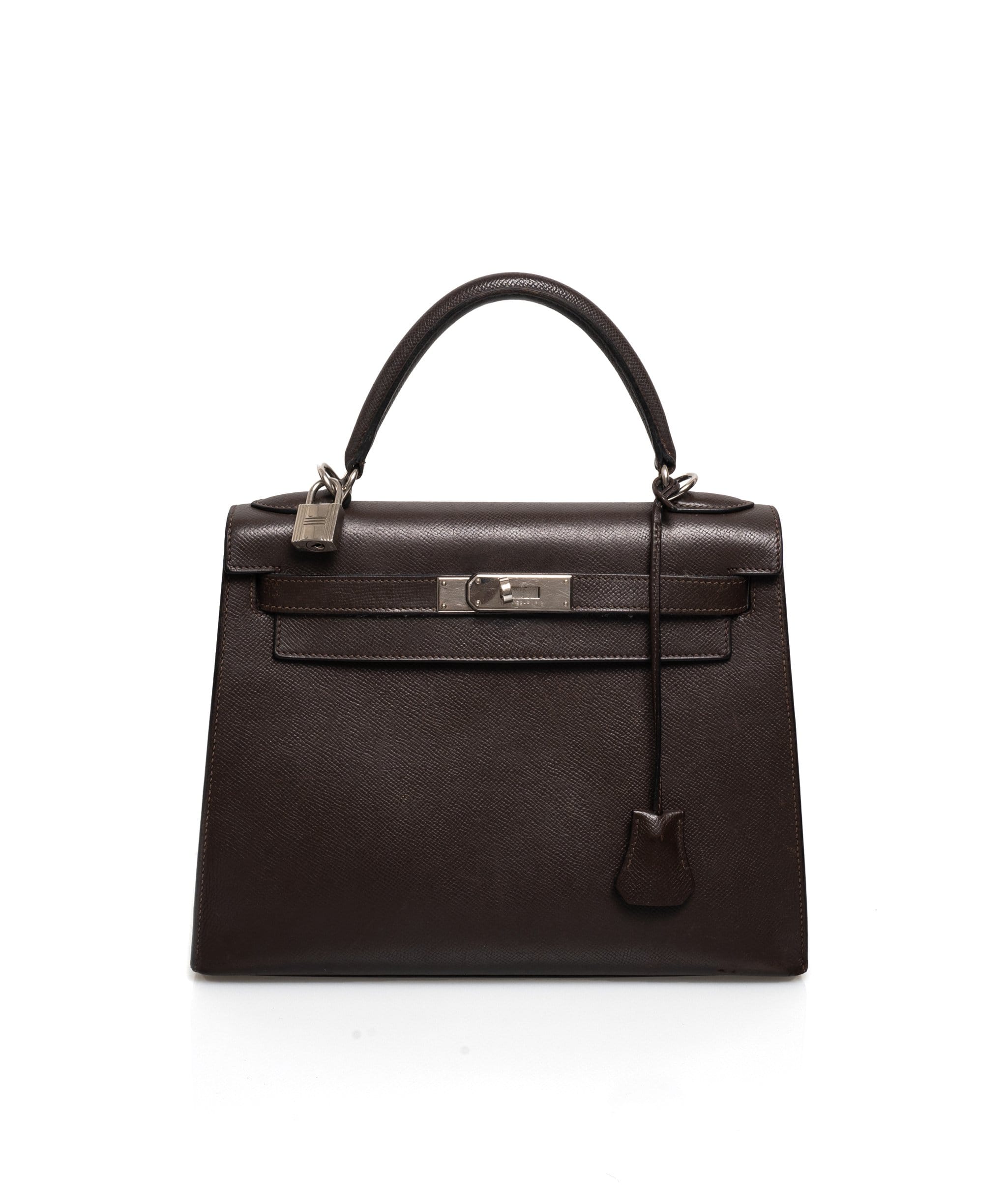 Hermès Hermes Epsom Chocolat Kelly 28cm Bag shw - ASL1536