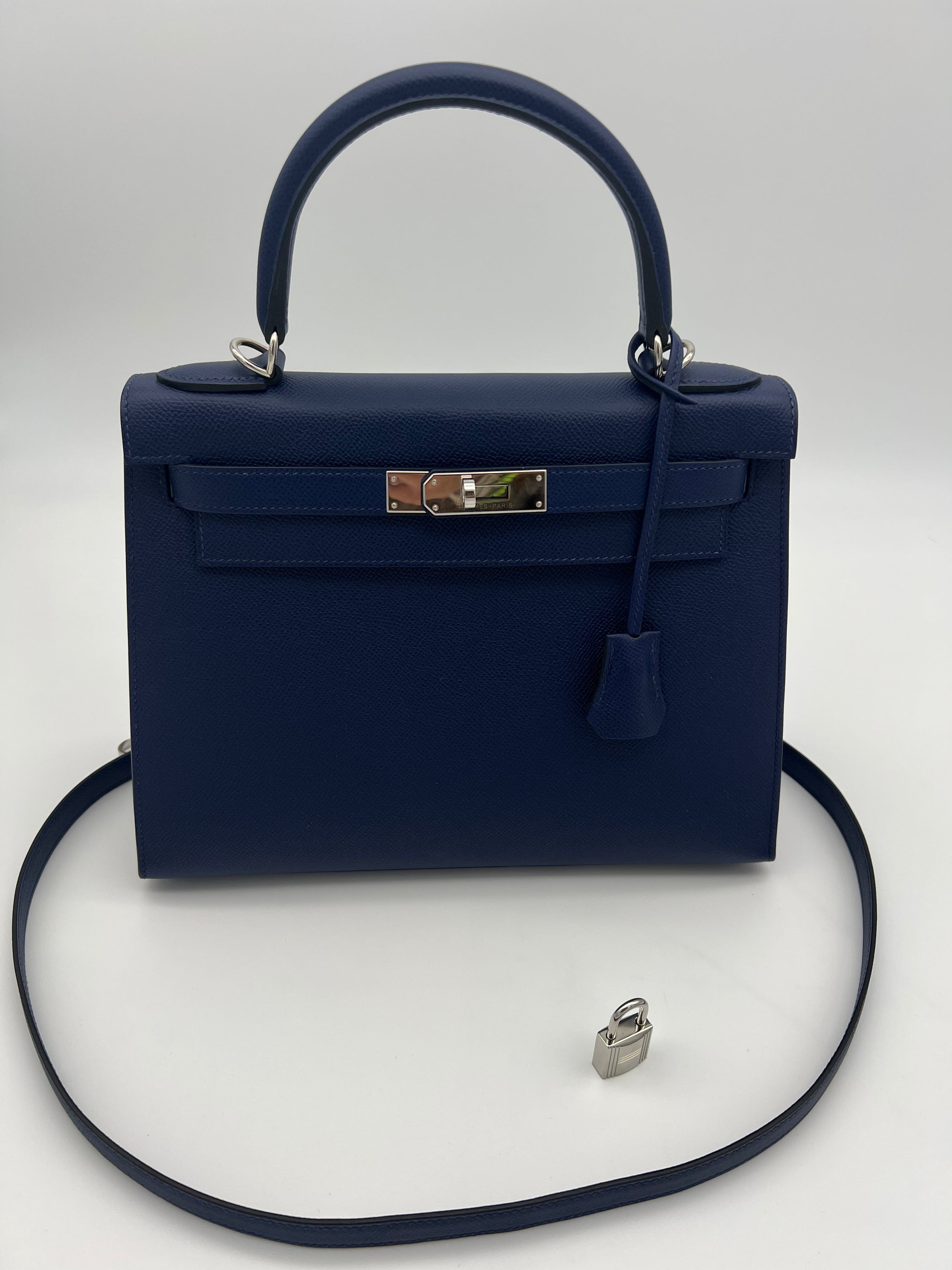 Hermès Hermes Epsom Kelly Sellier 28 Bleu Saphir ASL2984