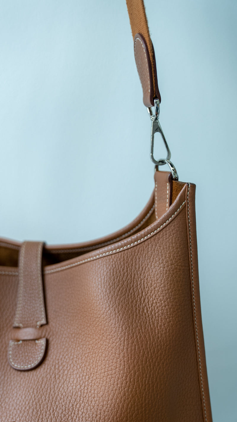 Hermes Evelyne Gold GM Shoulder Bag RJL1811 – LuxuryPromise