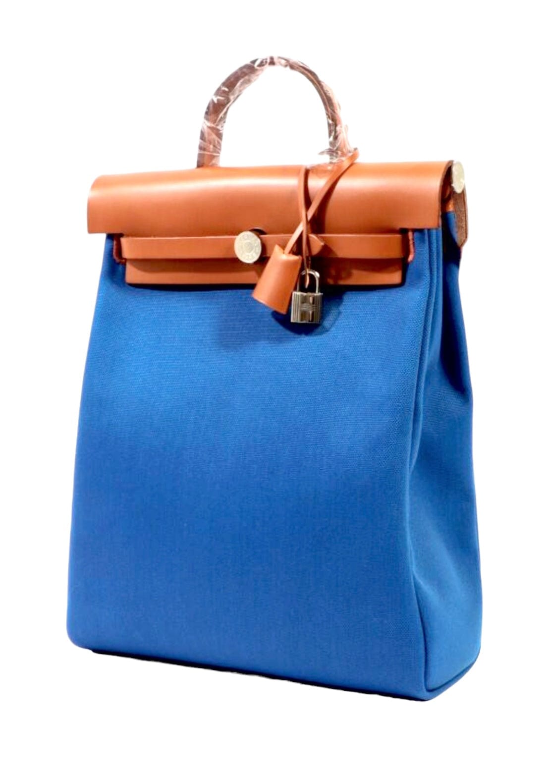 Hermès Hermes Herbag Ado Backpack Blue France / Fauve #U SKC1332