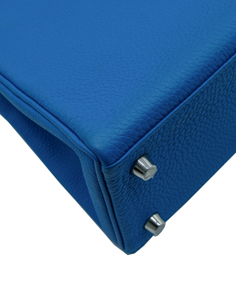 Hermes Kelly 25 Blue Zanzibar with SHW