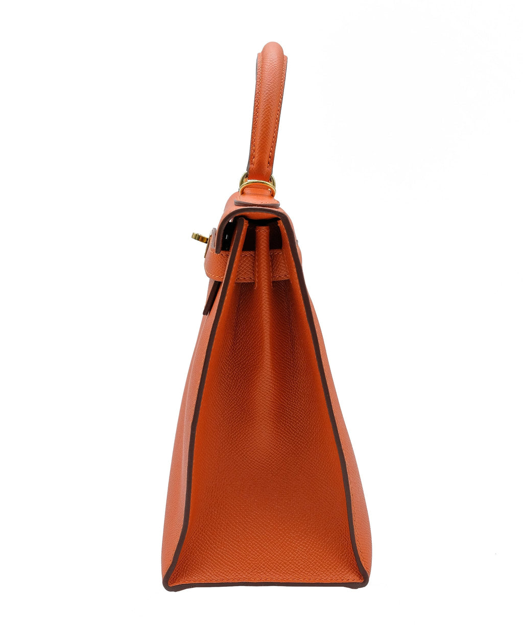 HERMÈS, 2015, AN ORANGE POPPY EPSOM LEATHER SELLIER KELLY 35 BAG