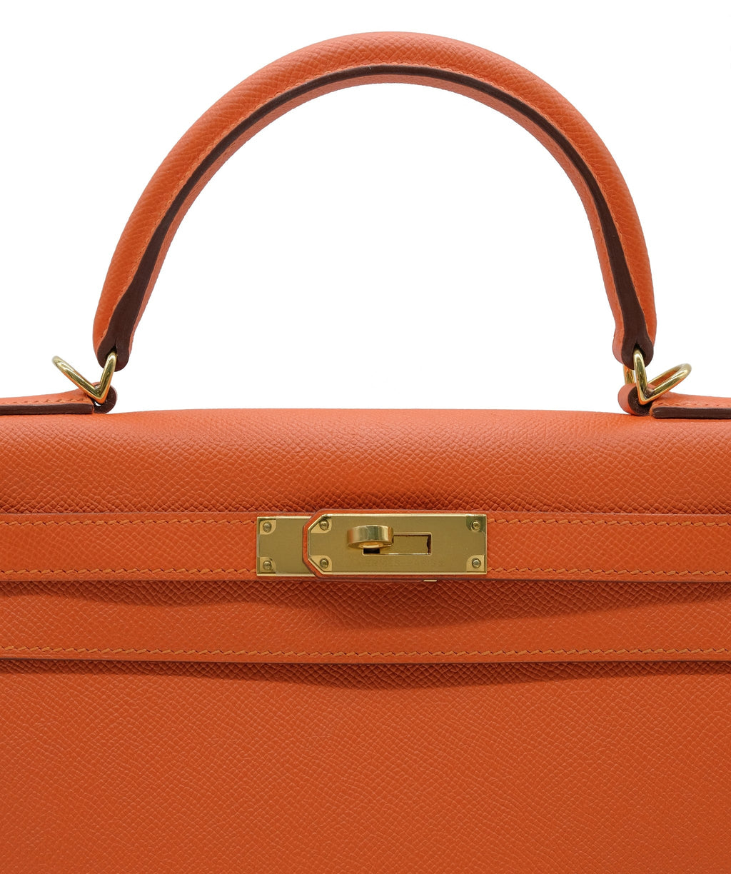 HERMÈS, 2015, AN ORANGE POPPY EPSOM LEATHER SELLIER KELLY 35 BAG