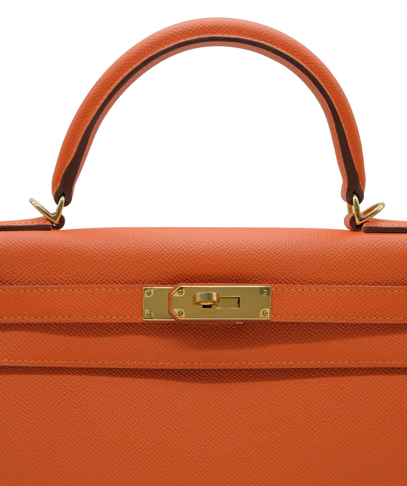 Vanity case Hermès Orange in Polyester - 31061279
