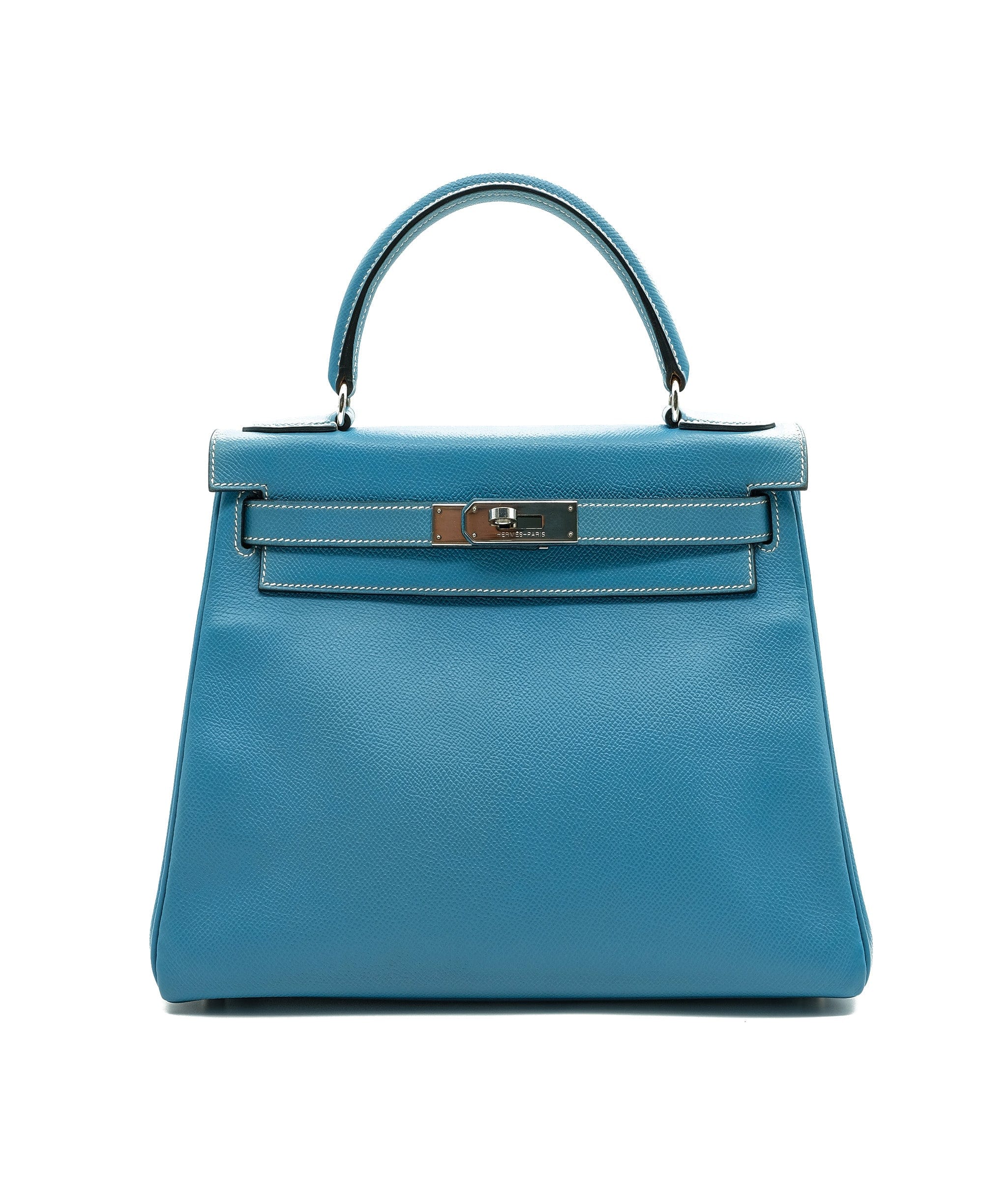 Hermès Hermes Kelly 28 Blue Jean Epsom PHW #C SKL1267