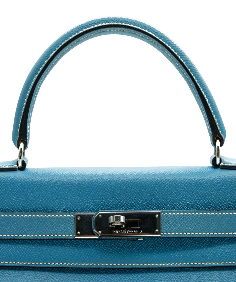 Hermès Blue Electric Epsom Kelly Sellier 28 QGB0WN12BB003