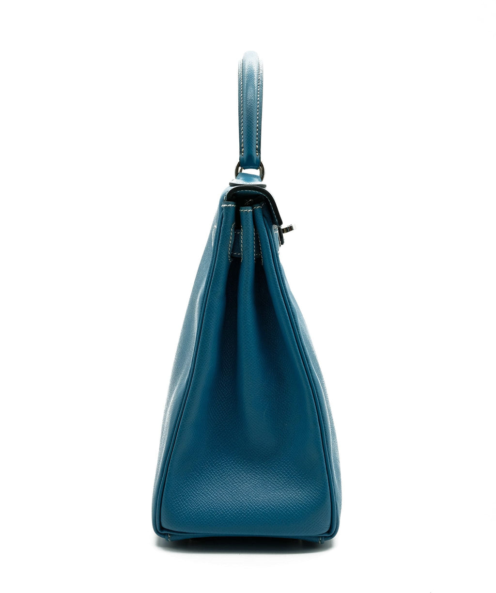 Hermès Blue De Galice Evelyne Epsom ○ Labellov ○ Buy and Sell