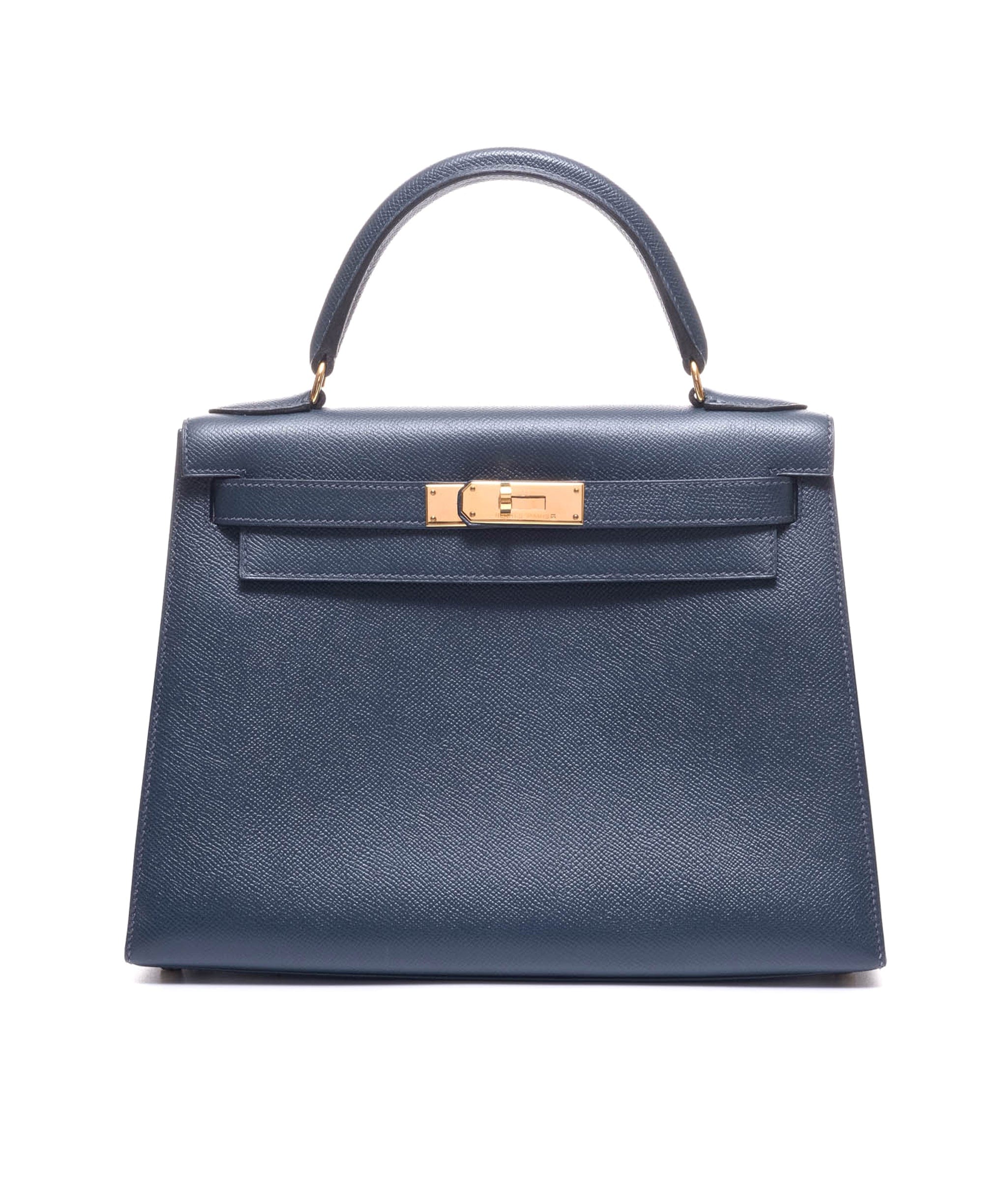 Hermès Hermes Kelly 28 Blue Marine Epsom Ghw #B SKL1205