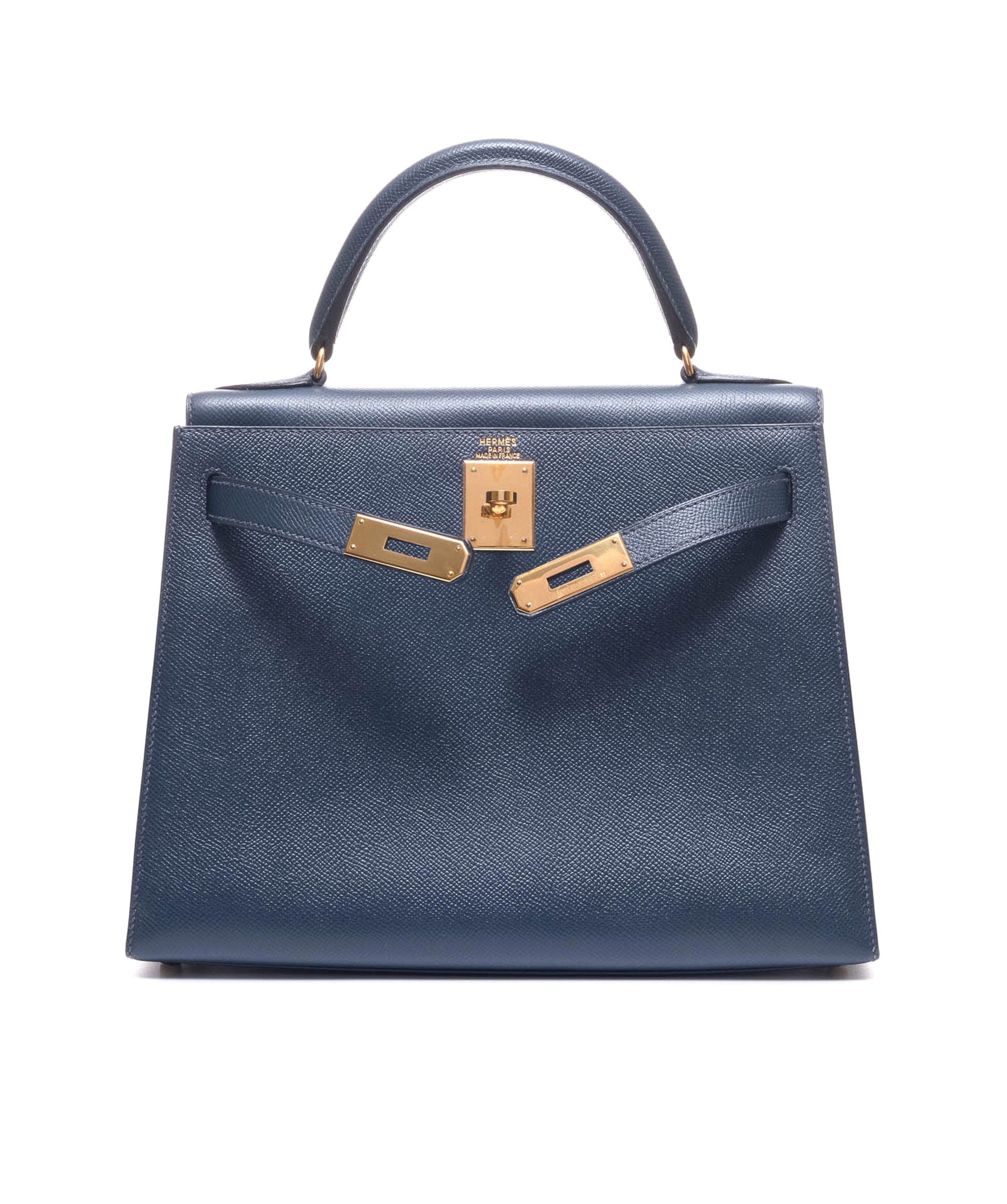 Hermès Hermes Kelly 28 Blue Marine Epsom Ghw #B SKL1205