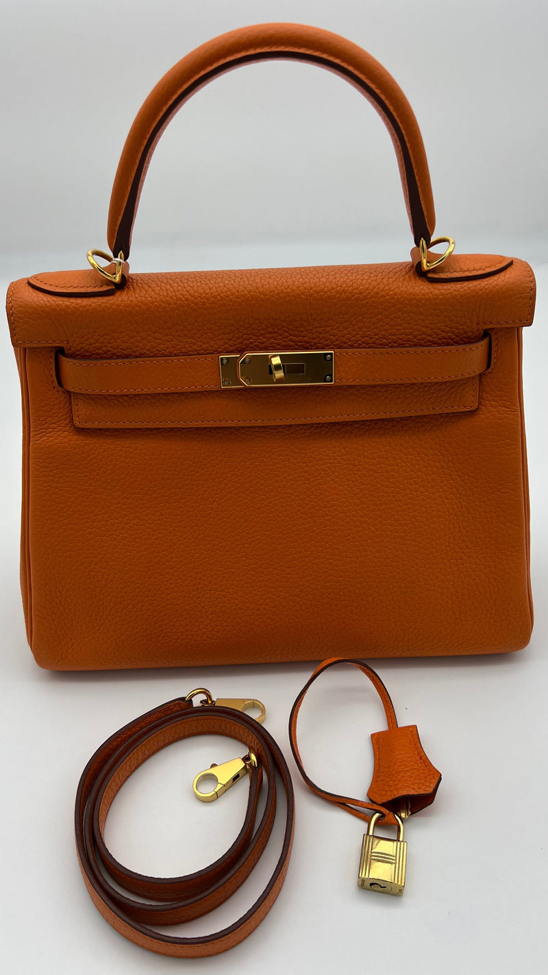 Hermes Kelly 28 Togo Etoupe GHW Stamp U