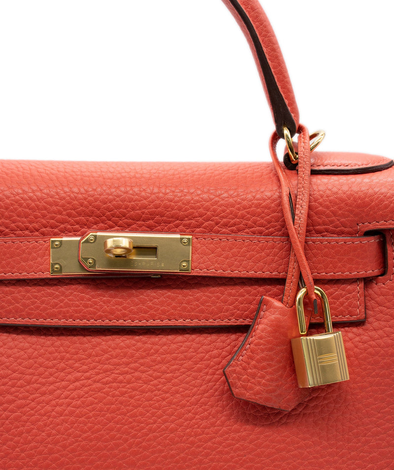 BRAND NEW HERMES KELLY 28 IN ROUGE PIVOINE! LOVELY COLOR!, Luxury