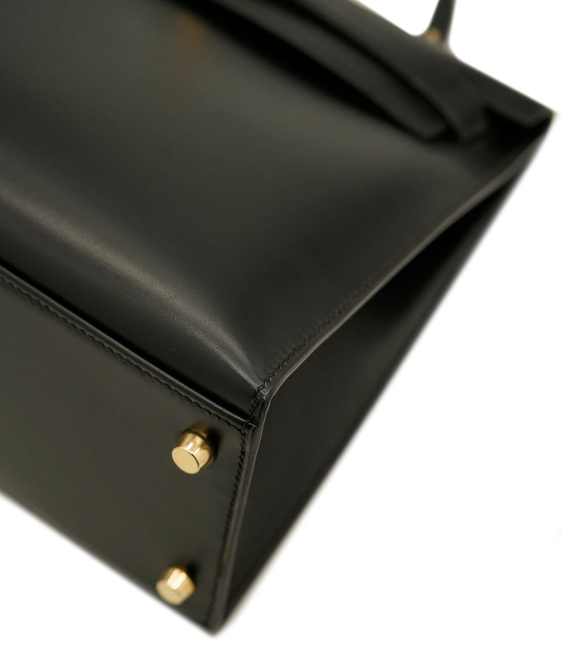 Hermes Kelly 32 black box calf ASL6538 – LuxuryPromise