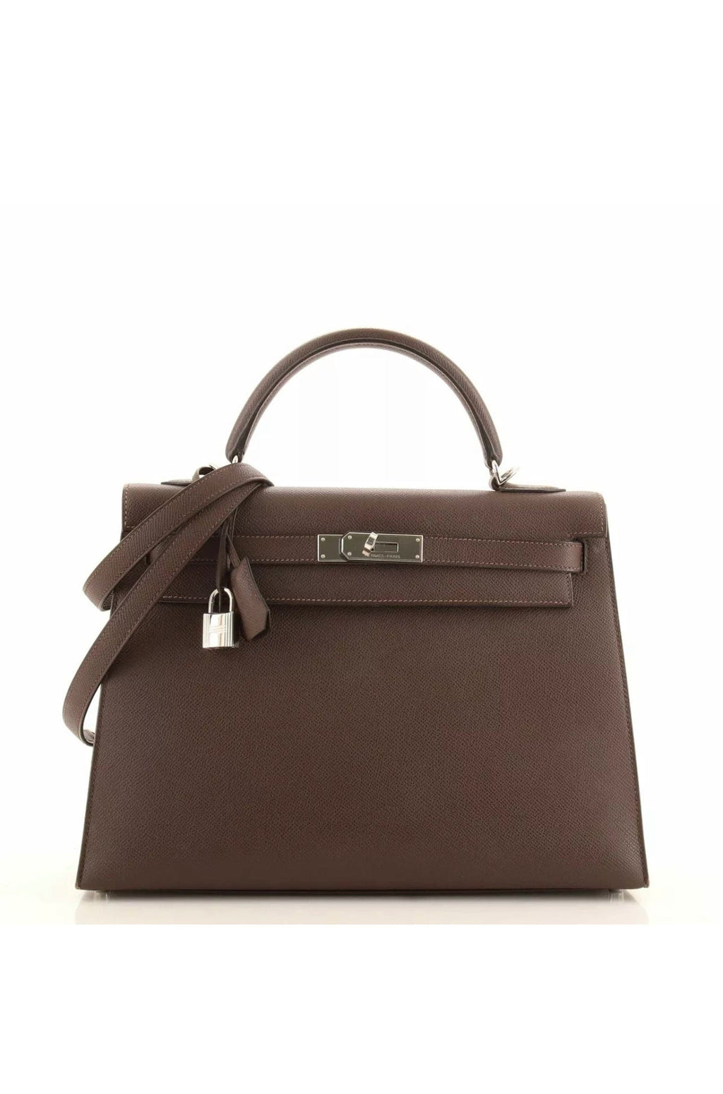 Hermes Kelly 40 Epsom chocolate GHW Stamp Square O