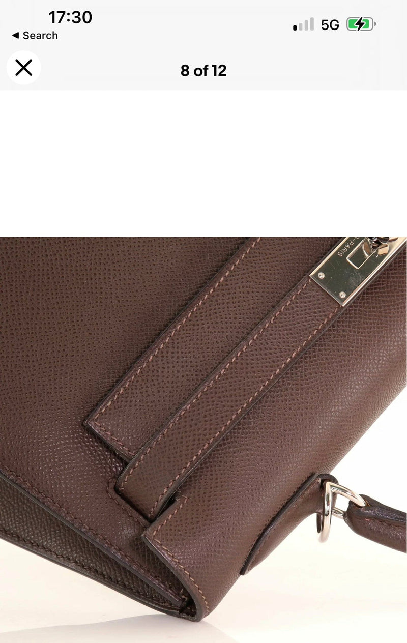 Hermes Kelly 40 Epsom chocolate GHW Stamp Square O