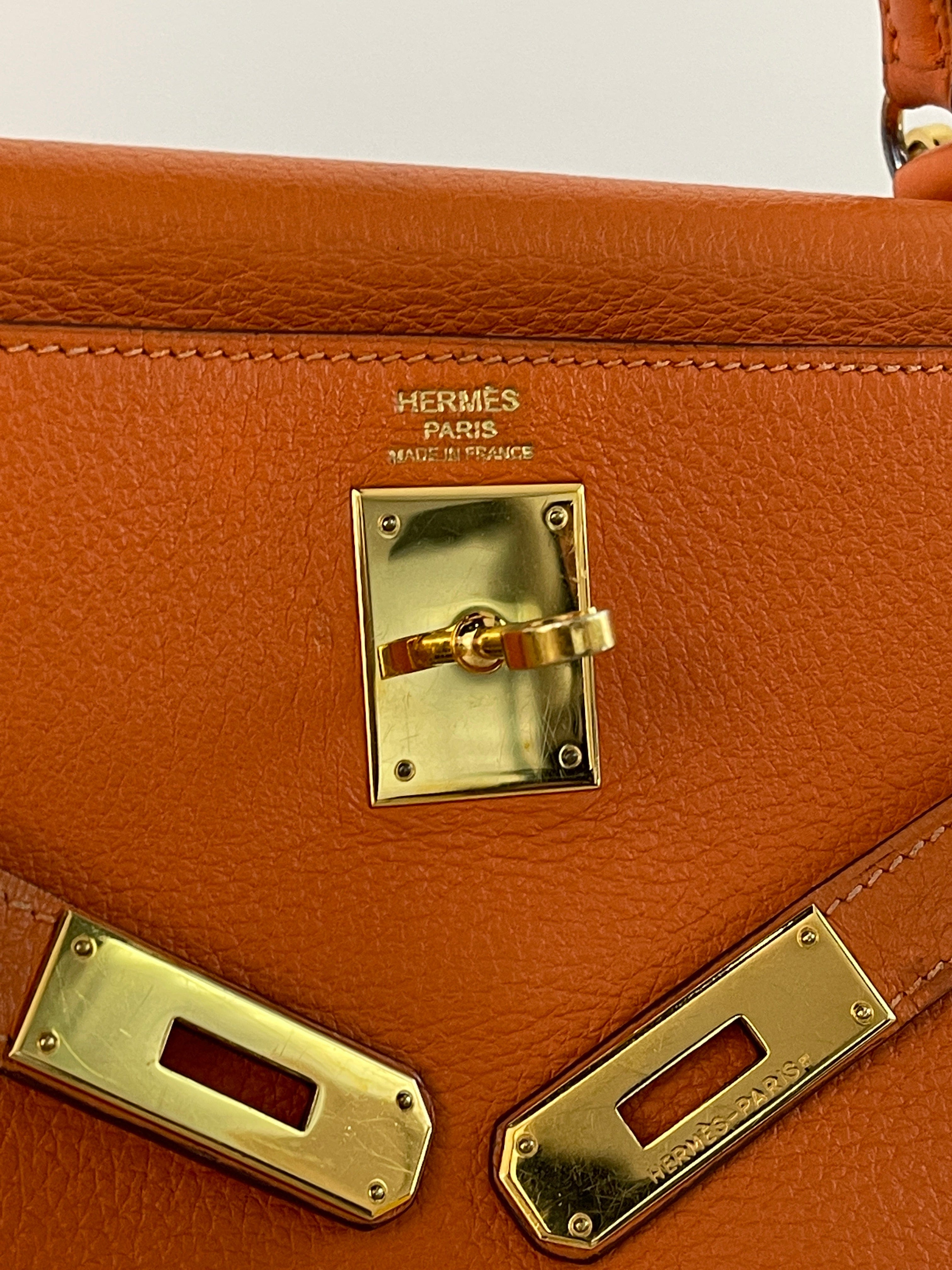 Hermès Hermès Kelly 32 Clemence Orange ASL3155