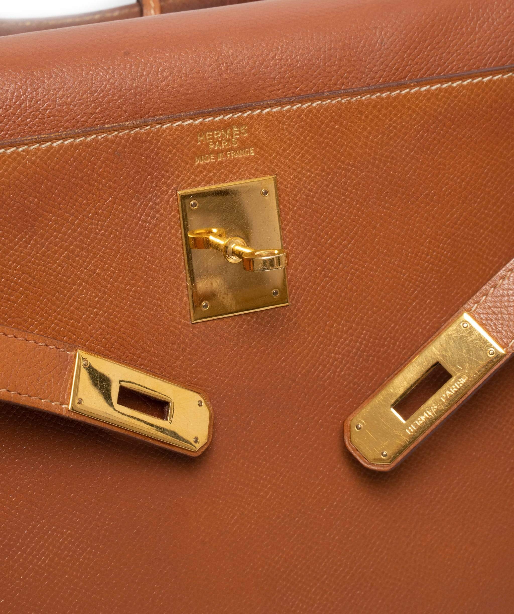 Hermès Hermès Kelly 32 Gold Ardennes Leather Bag - ADC1110