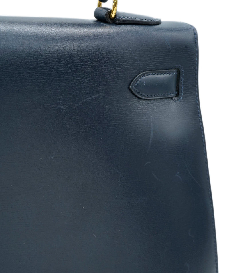 Hermès Kelly 32 Sellier Navy Box Calf ASL6503 – LuxuryPromise