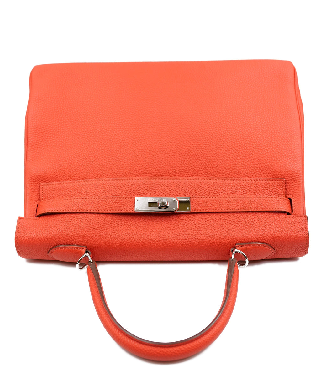 Hermès Kelly 35 Capucine T Stamp Veau Togo Leather PHW ASL5282 –  LuxuryPromise