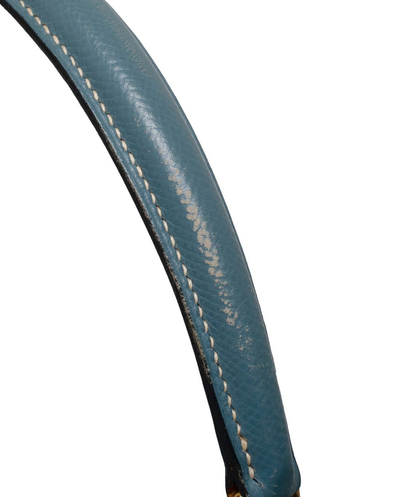 Hermès Hermes Kelly 35 Sellier 2way Hand Bag Blue Jean 2C☐A Courchevel - ASL1674