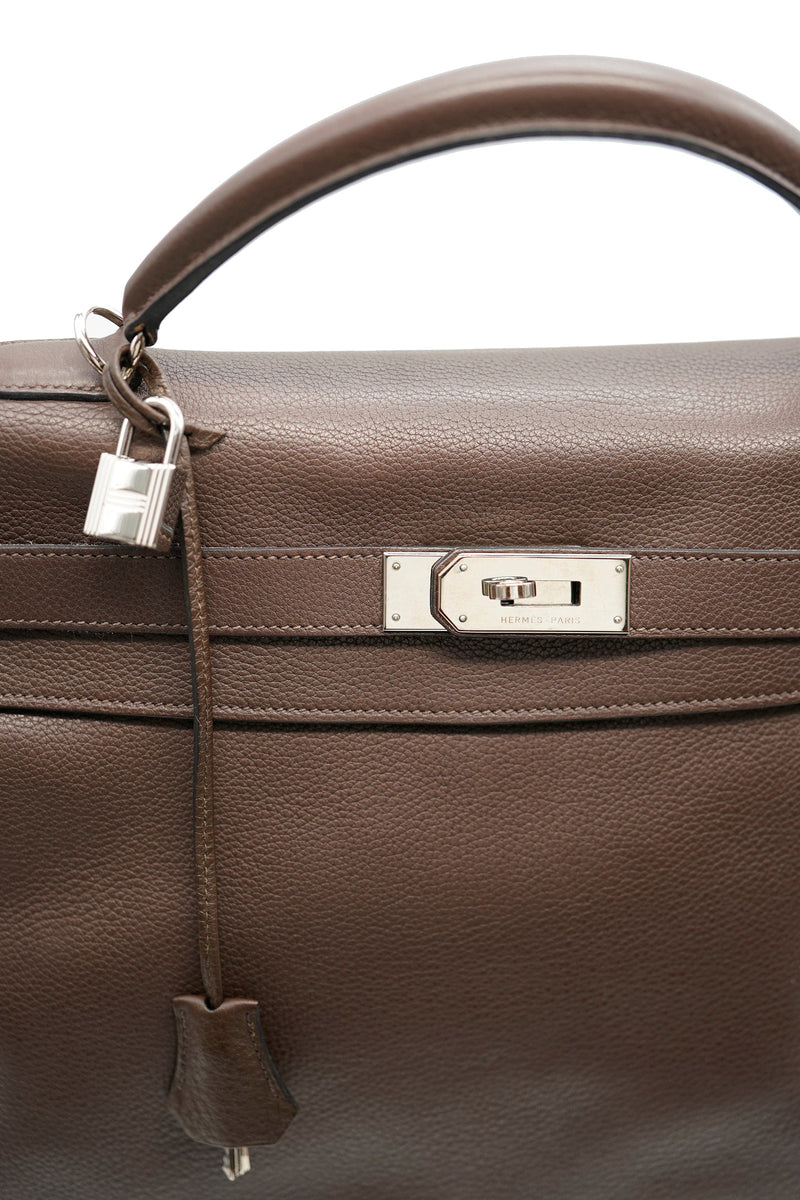 Hermes Kelly 40 Togo brown silver plate AWL4254 – LuxuryPromise