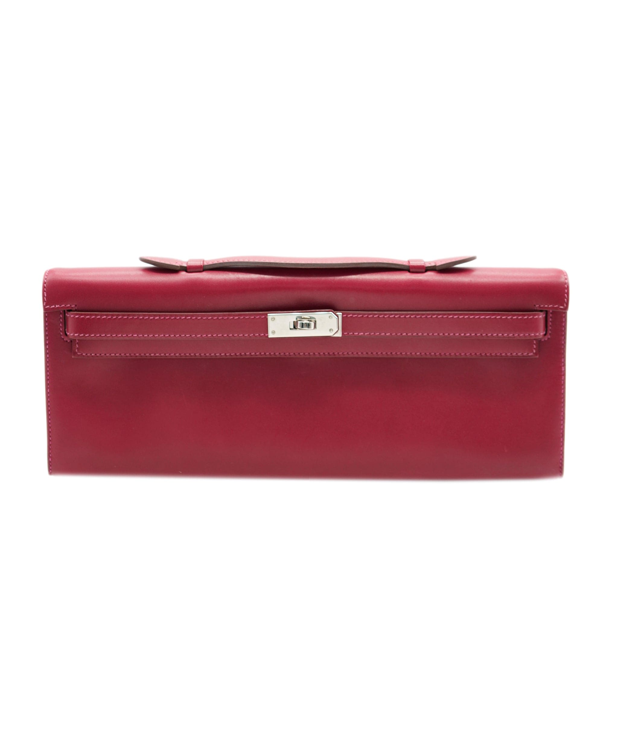 Hermès Hermes Kelly Cut Eclat Rubis / Rose Shocking Swift PHW #N SKL1562