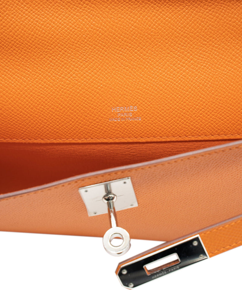 Hermes Kelly Cut Orange Epsom PHW #Q SKL1444