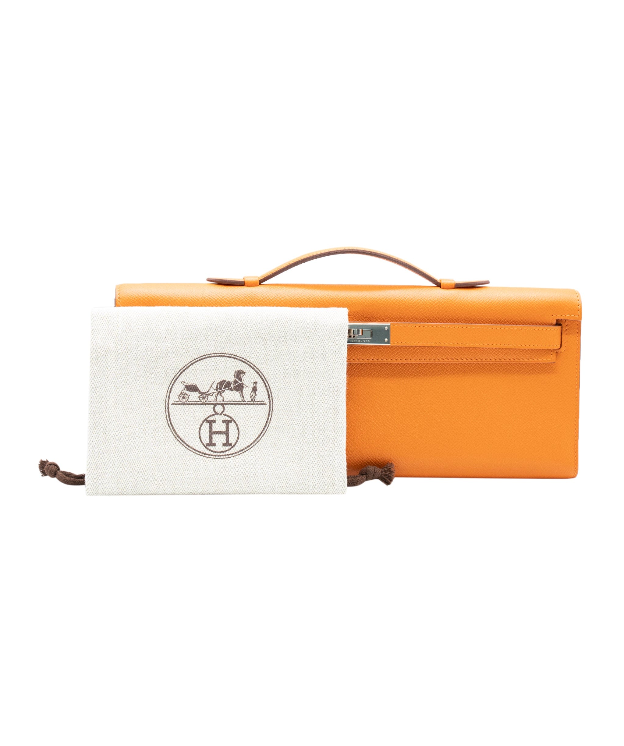 Hermès Hermes Kelly Cut Orange Epsom PHW #Q SKL1444