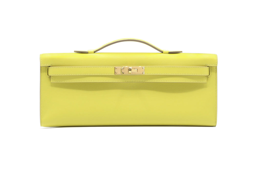 Hermes Kelly Cut Lime Swift Gold Hardware