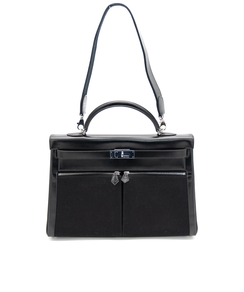 Hermès Hermes Kelly Laki 40 Box Scarf Black Handbag ASL3105
