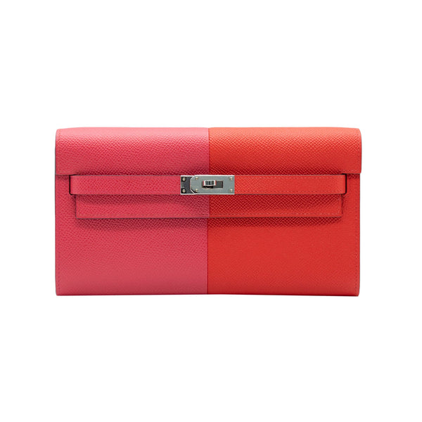 HERMES 2021 Tricolor Casaque Kelly To Go Wallet GHW - Timeless