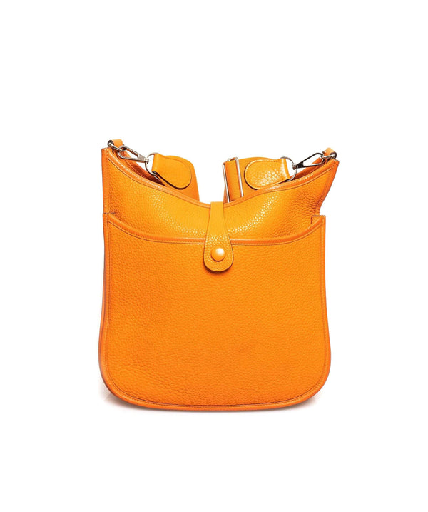 Hermès Hermes Orange Clemence Leather Evelyne PM  AGC1024