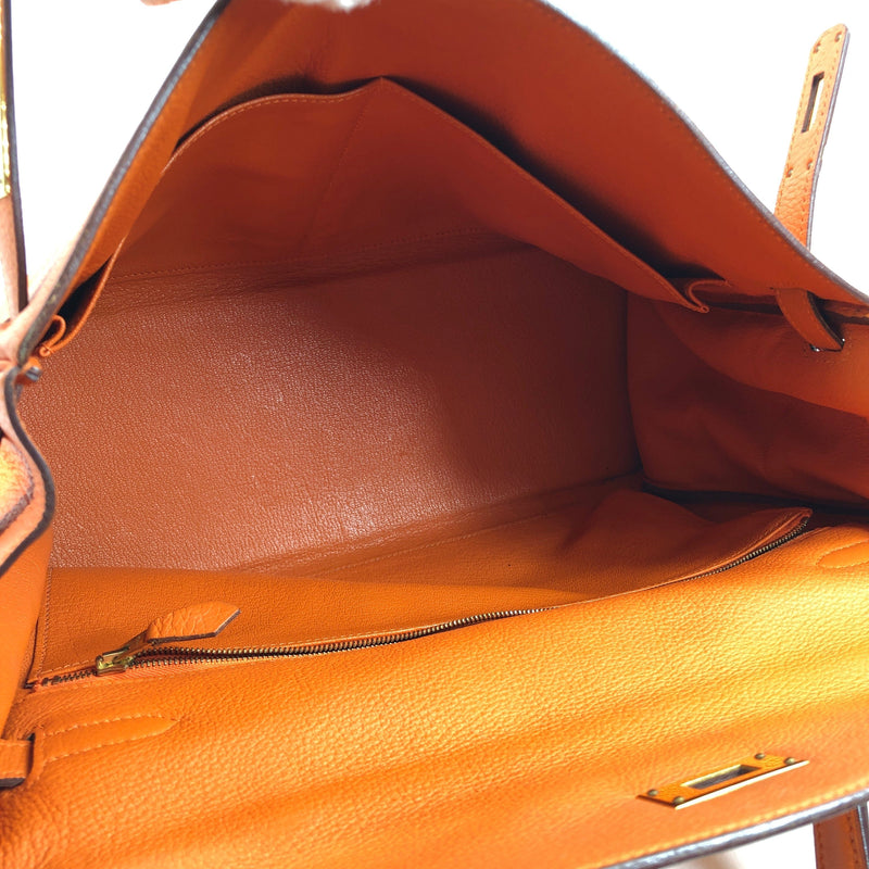 Hermès Hermès Orange Kelly 35 Taurillon Clemence Leather