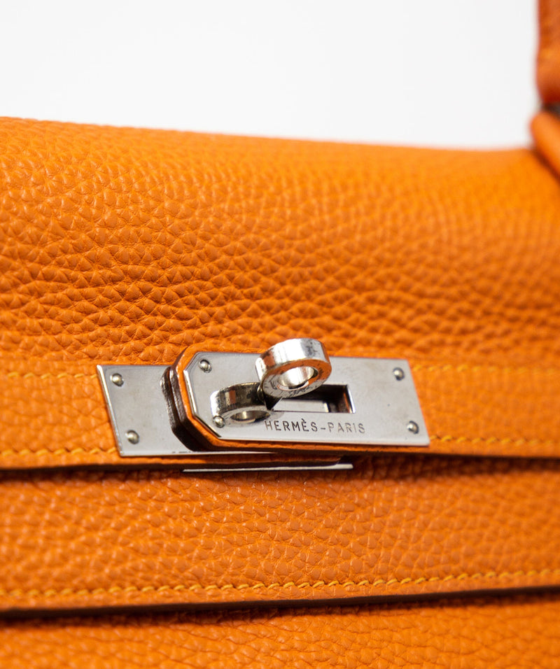 Hermès Hermes Orange Poppy Togo Kelly Retourne 35 ADC1181