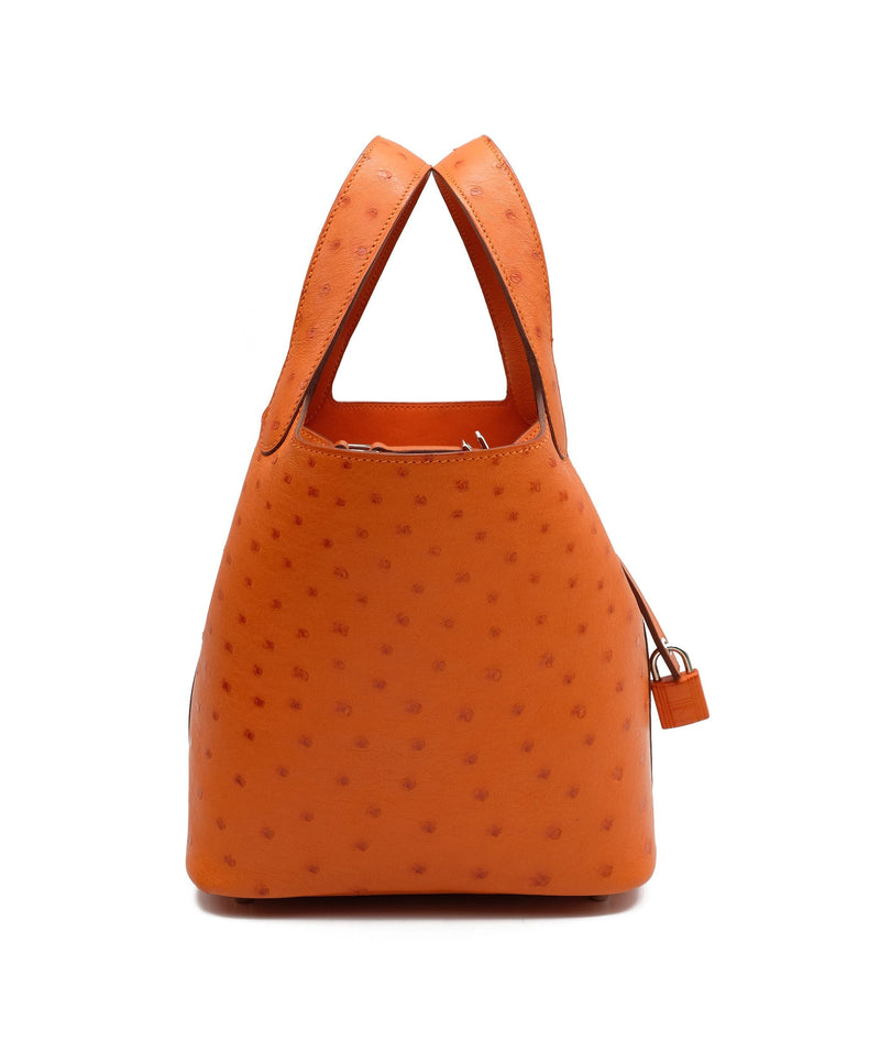Hermès 2017 Ostrich Picotin PM - Handle Bags, Handbags