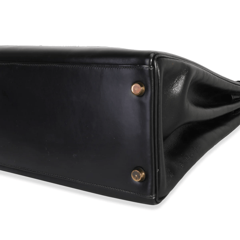 Hermes Kelly Handbag Black Box Calf with Gold Hardware 32 Black 215487164