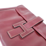 Hermès Hermes Vintage Jige Burgundy Box Leather OL2328