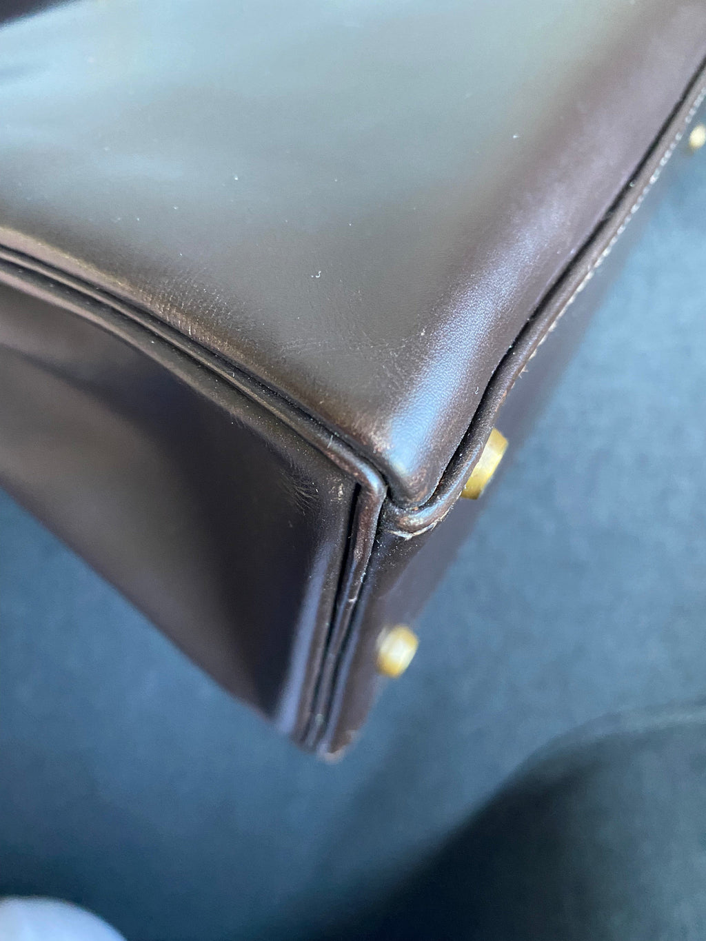 Hermès Vintage - Box Calf Kelly 35 - Brown - Leather Handbag