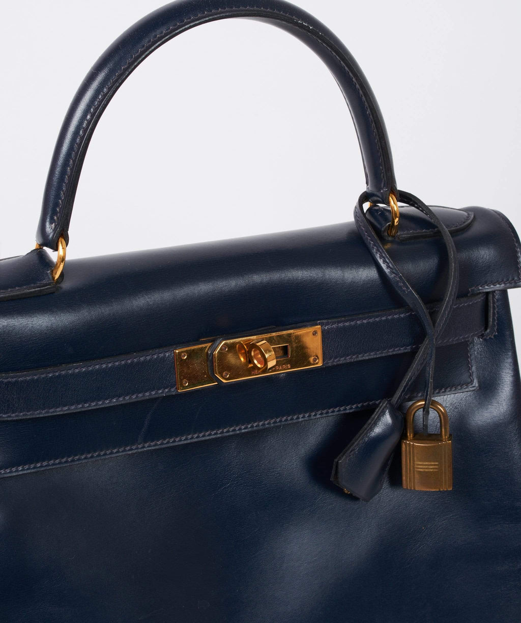 Hermès Navy Kelly Bag 32 – hk-vintage