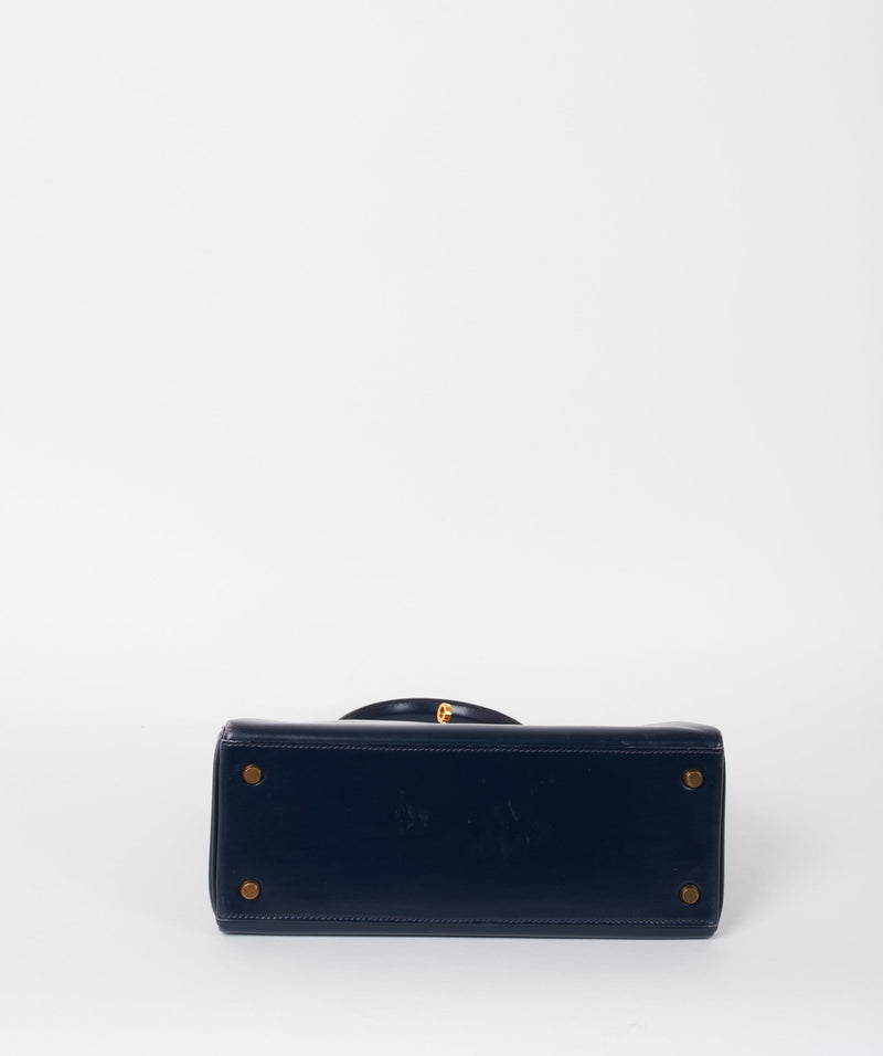 Hermes Kelly Handbag Orange Box Calf with Gold Hardware 28 Orange 217940174