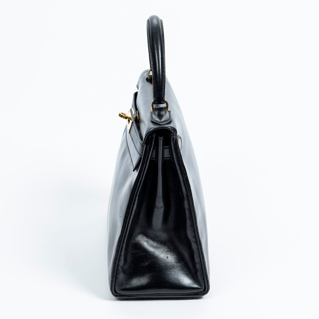 HERMES KELLY 28 SELLIER 2way Hand Bag Purse Tricolor Box calf France ◯V  63937