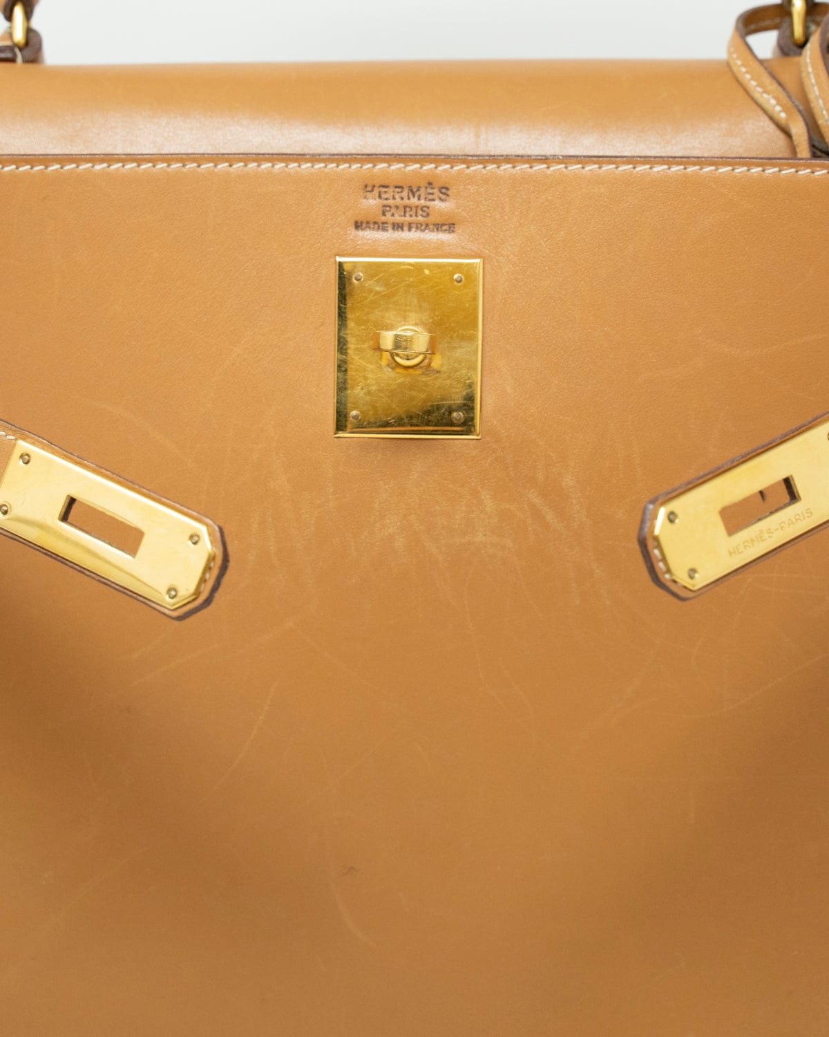 Hermès Hermes Vintage Kelly 32 Box Calf Gold with GHW - AWL2304