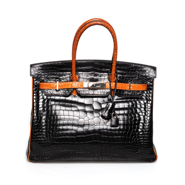 Original Handbag Hermès Birkin 35 inch in Alligator Croc…
