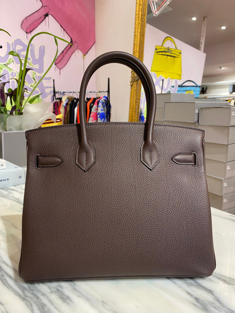 Pre owned brown Hermes Birkin Togo B30 GHW designer bag – VintageBooBoo Pre  owned designer bags, shoes, clothes