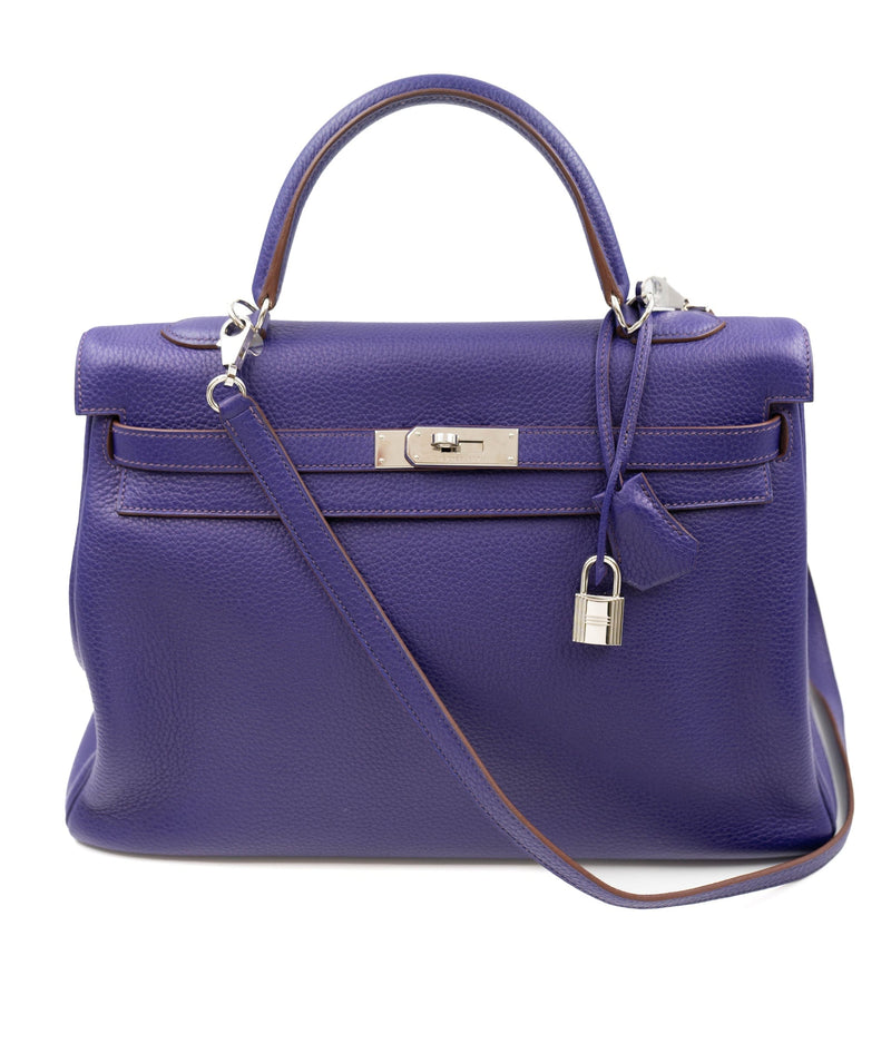 Hermes kelly clemence discount leather