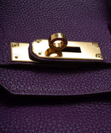 Hermès Preloved Hermes Purple Birkin 35 with GHW ADL1005