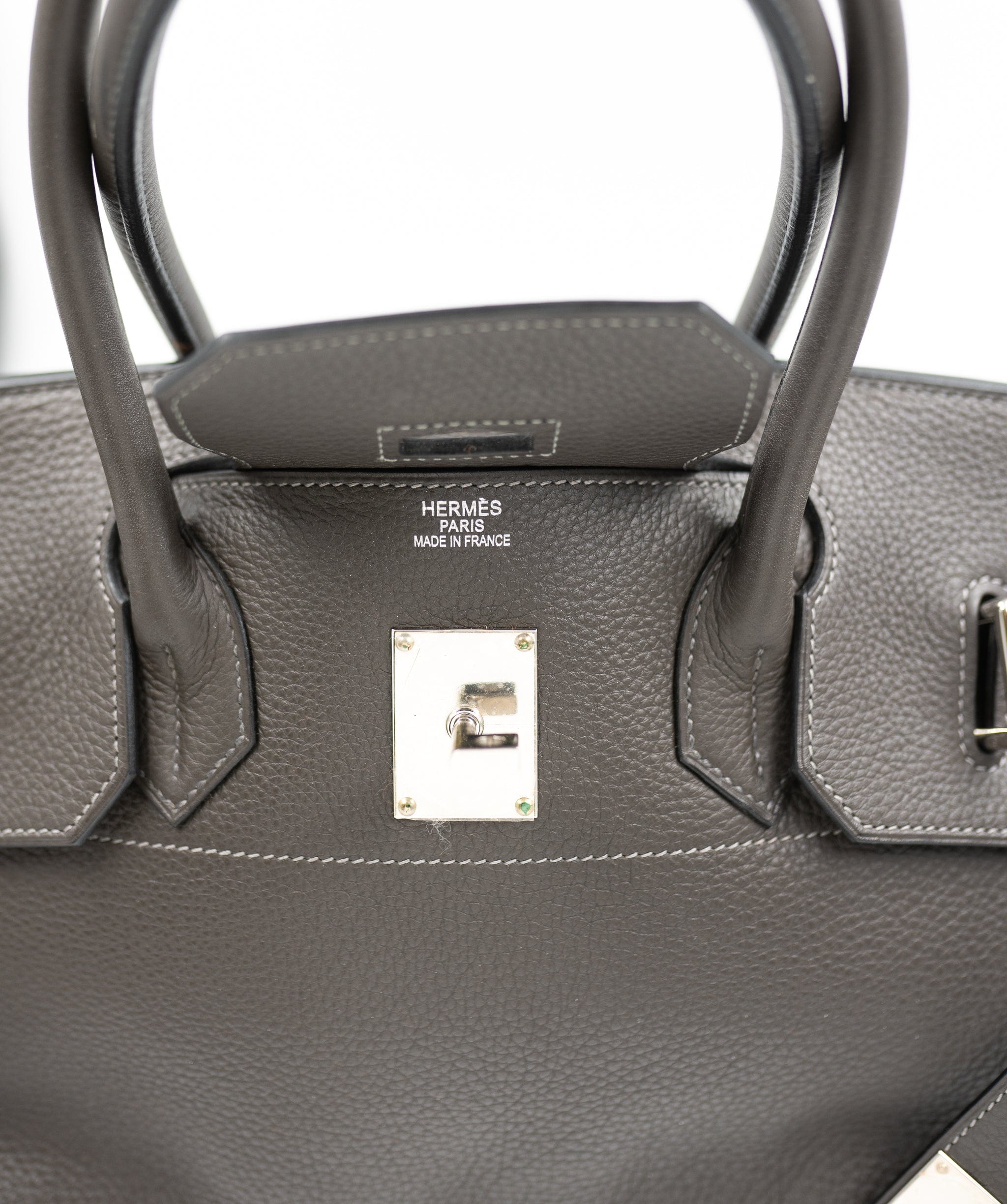 Hermès Shoulder birkin Graphite grey clemence with PHW AVC1012