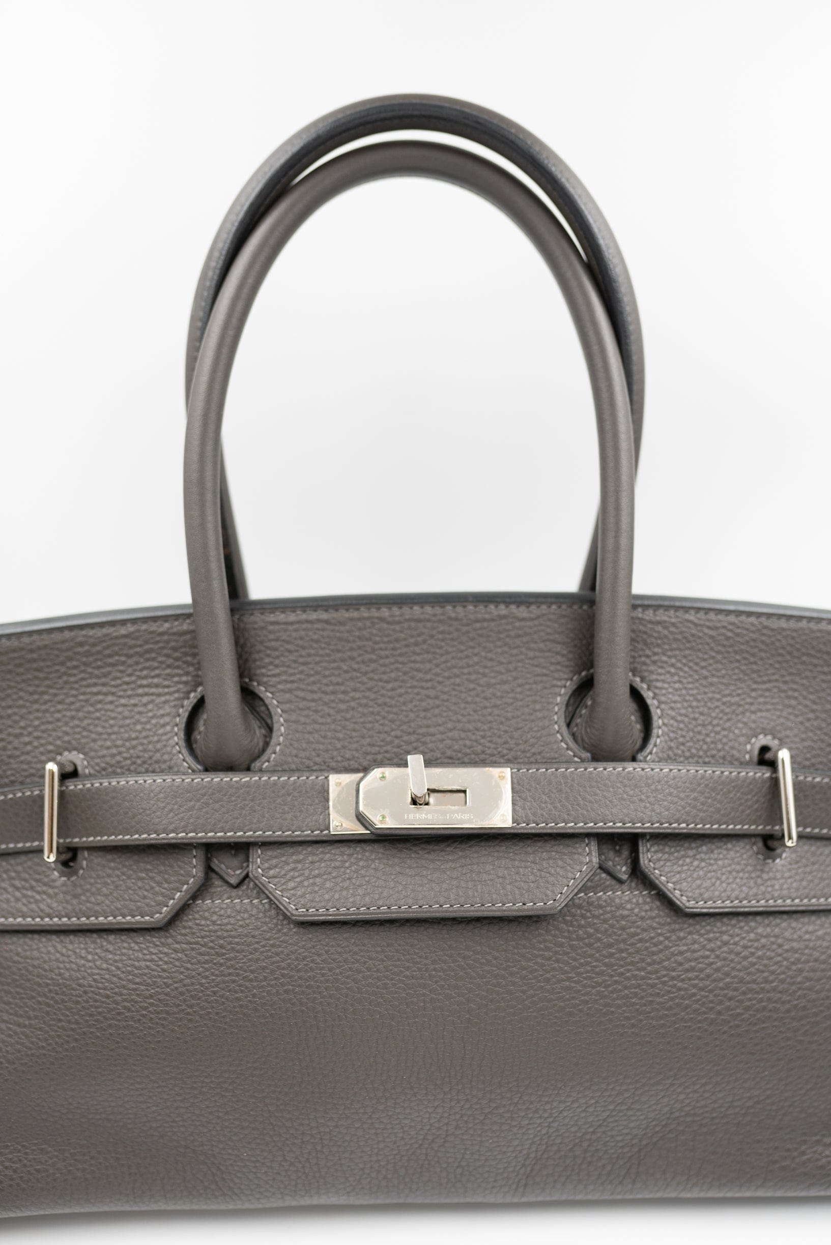 Hermès Shoulder Birkin in Graphite Clemence with PHW AVC1012