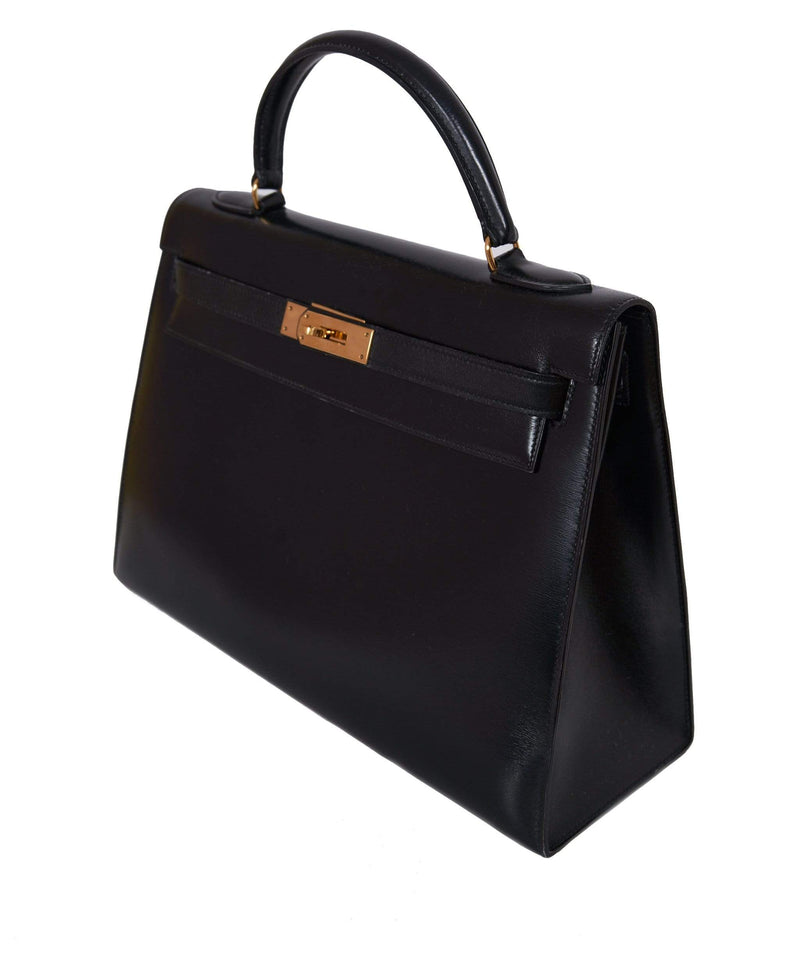 Hermès Kelly 32 returned with custom black box leather strap