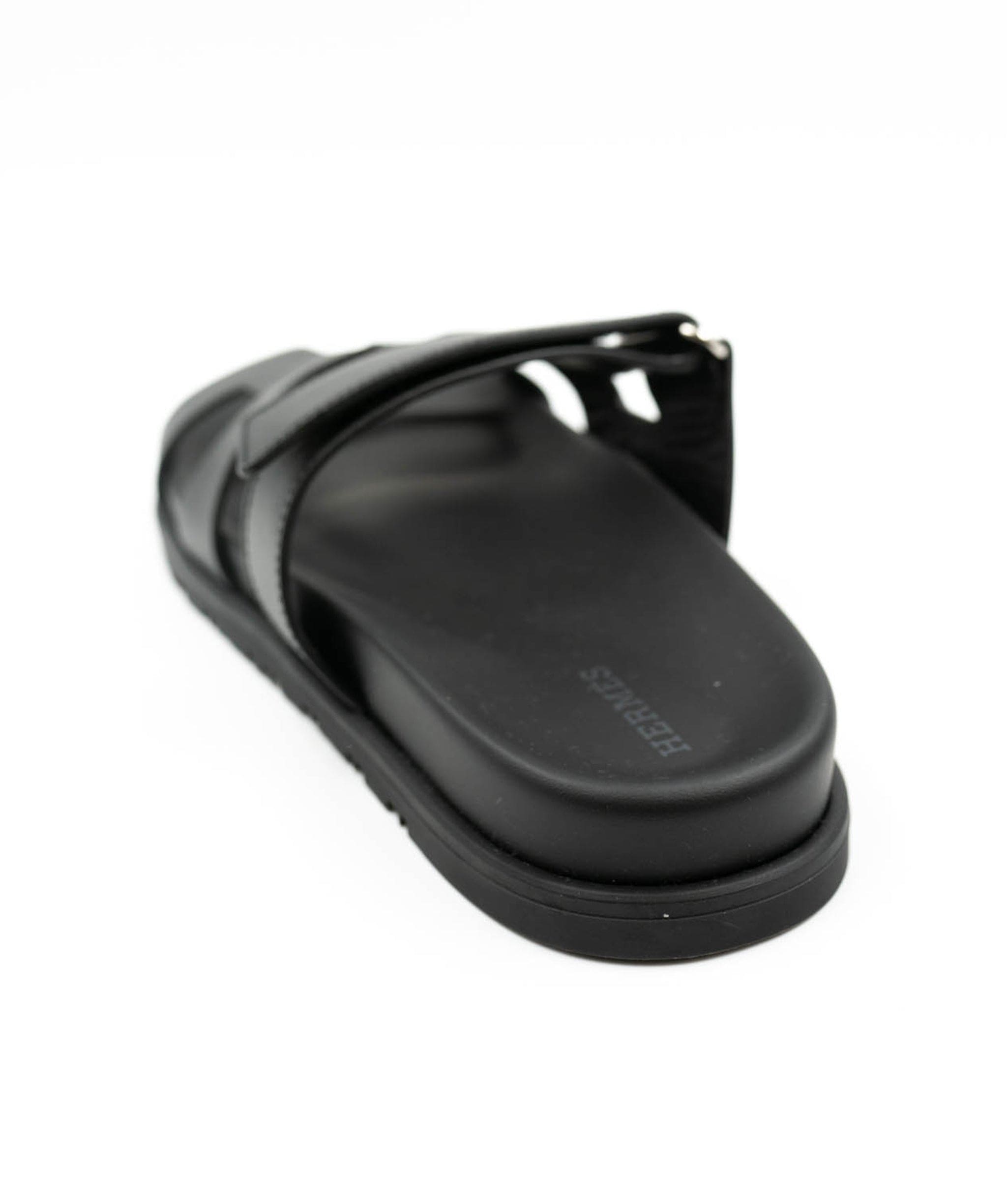 Hermès Hermes black chypre sandals size 39 - AJC0017